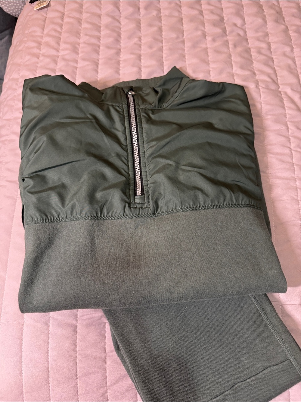 GAP Kids Olive Green Two-Piece Matching Set with Half-Zip Top. Like New. Size XL